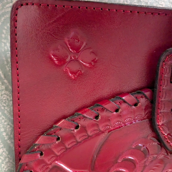 Patricia Nash Red Leather Crossbody Bag - Picture 3 of 13